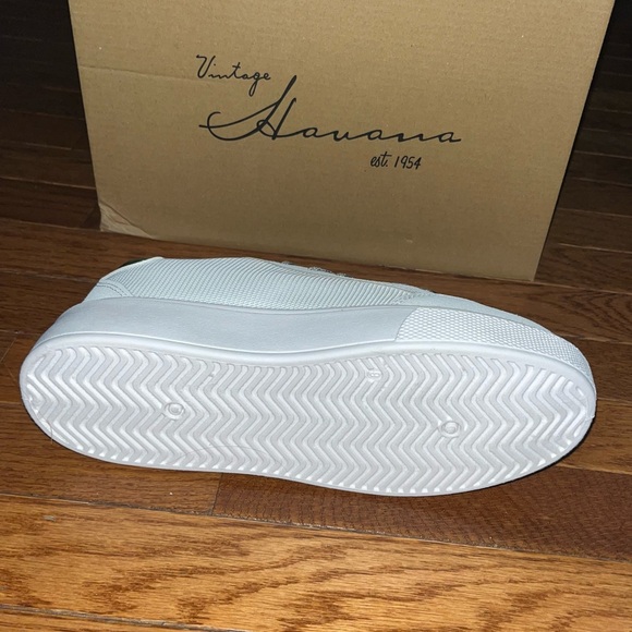 Vintage Havana Lexa Fashion Sneakers White & Gray Women’s Size 7.5 Green Star - Picture 8 of 10